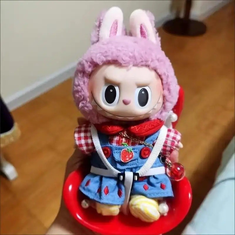 Labubu Doll Car Safety Seat Kawaii Chair Model Dolls Car Air Exhaust