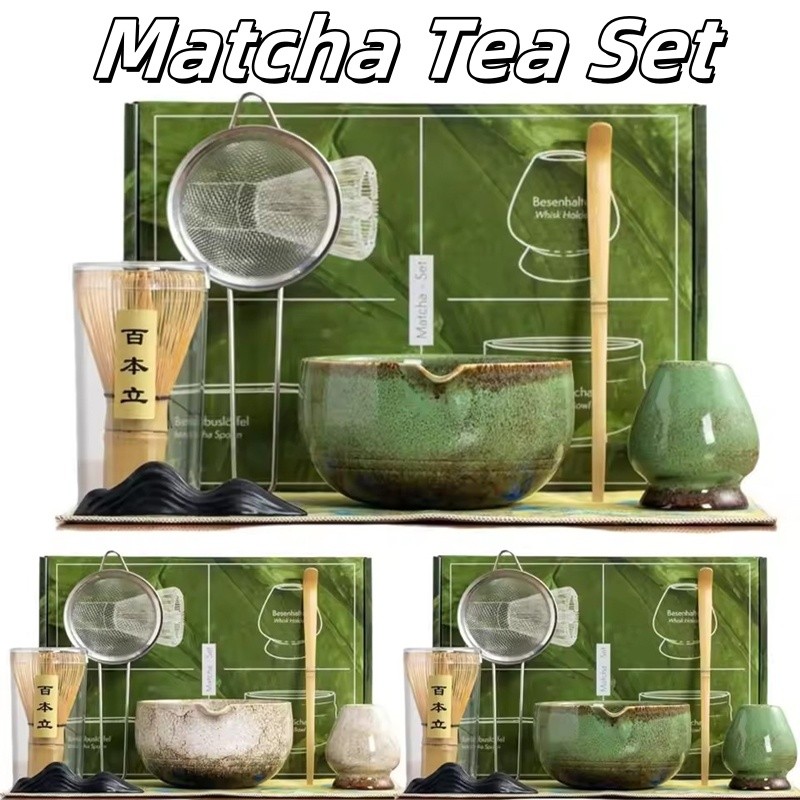 Matcha Tea Set Bamboo Whisk Scoop Whisk Holder Matcha Bamboo Bowl ...