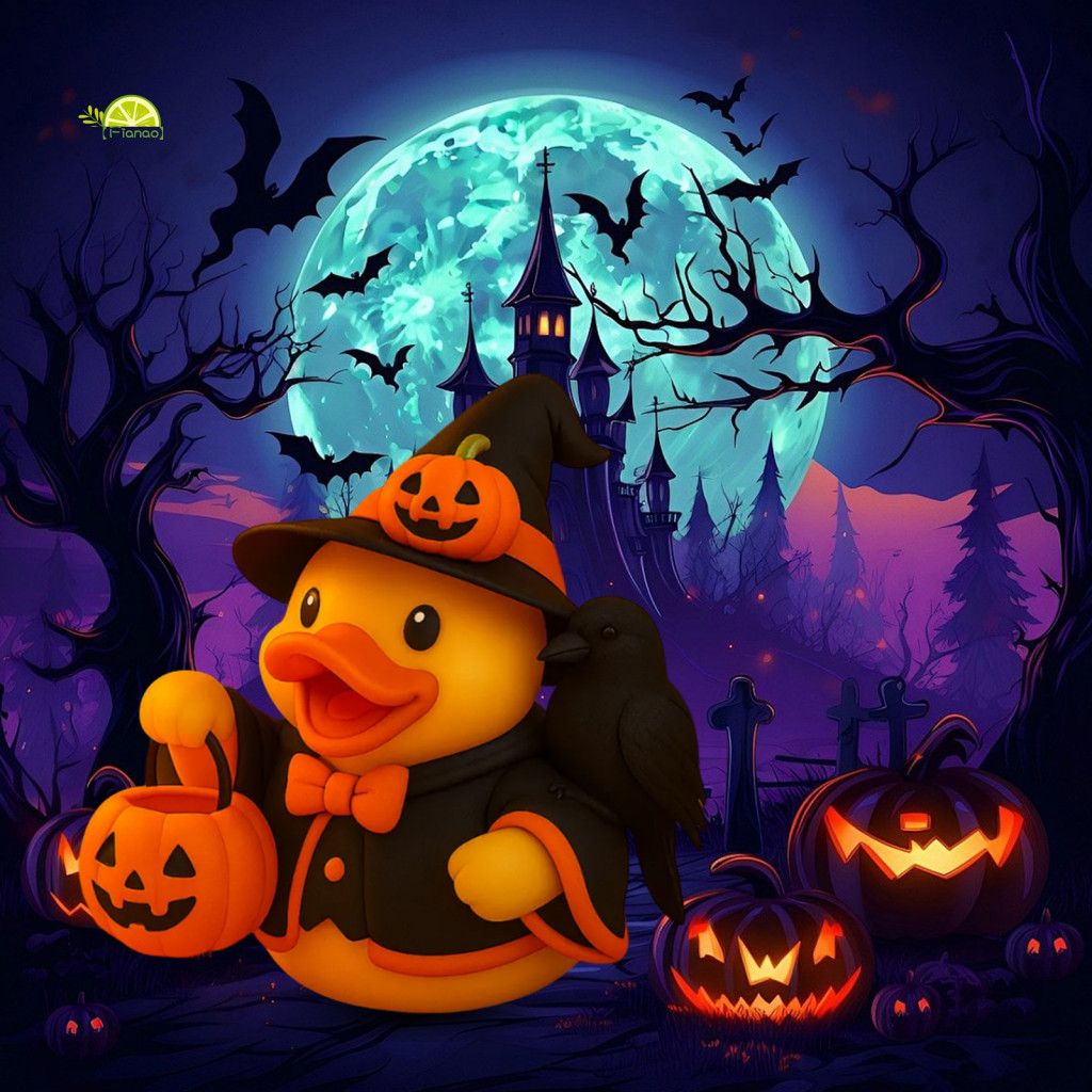 Haunted House Duck Ornament Halloween Duck Decoration Spooky Halloween ...