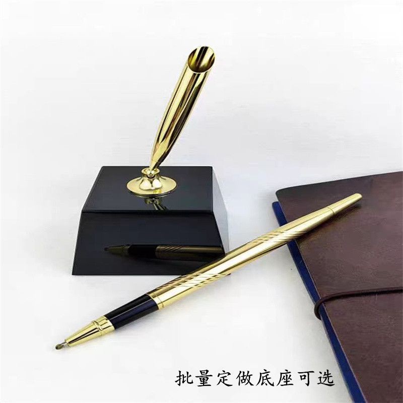新品现货柜台笔桌笔金属粘贴固定台笔商务高档中笔签字笔创意防丢笔20250813 | Shopee Malaysia