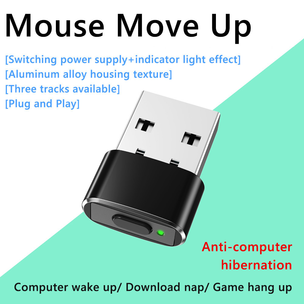 Rain Mini Automatic Mouse Jiggler Mover ON/Off Button Automatic Move ...