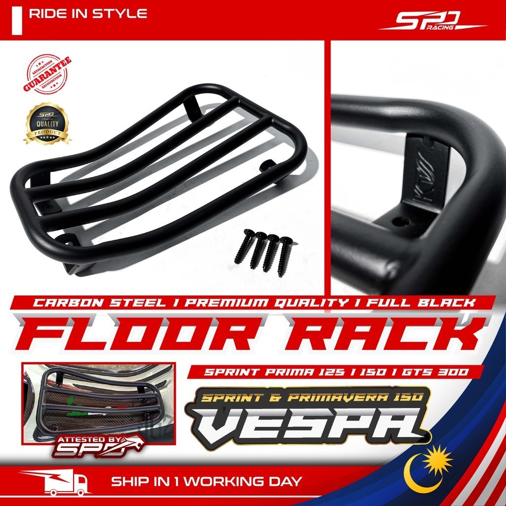 VESPA Central Rack Grille Floor Rack I Cargo Luggage Rack Bracket PNP ...