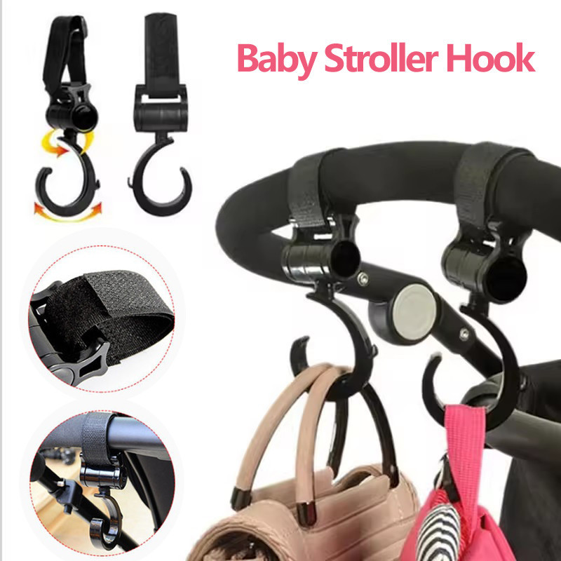 Baby Stroller Hook Rotation Universal Stroller Hook Clips Organizer ...