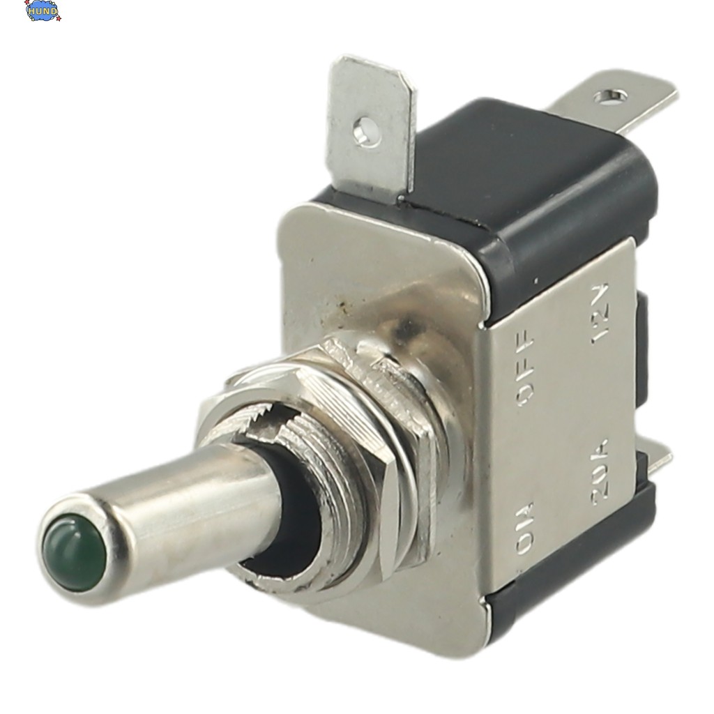 (HUND) 12V ILLUMINATED LED ON/OFF DASH SPST FLICK TOGGLE SWITCH CAR ...