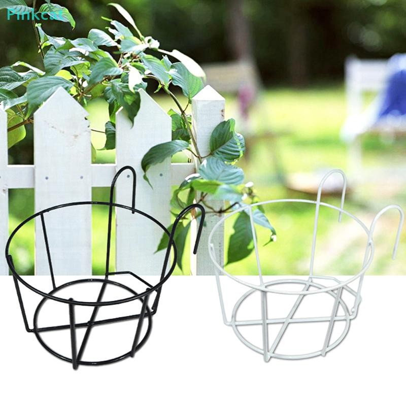 Pinkcat Garden Hanging Plant Iron Racks Balcony Round Flower Pot Rack