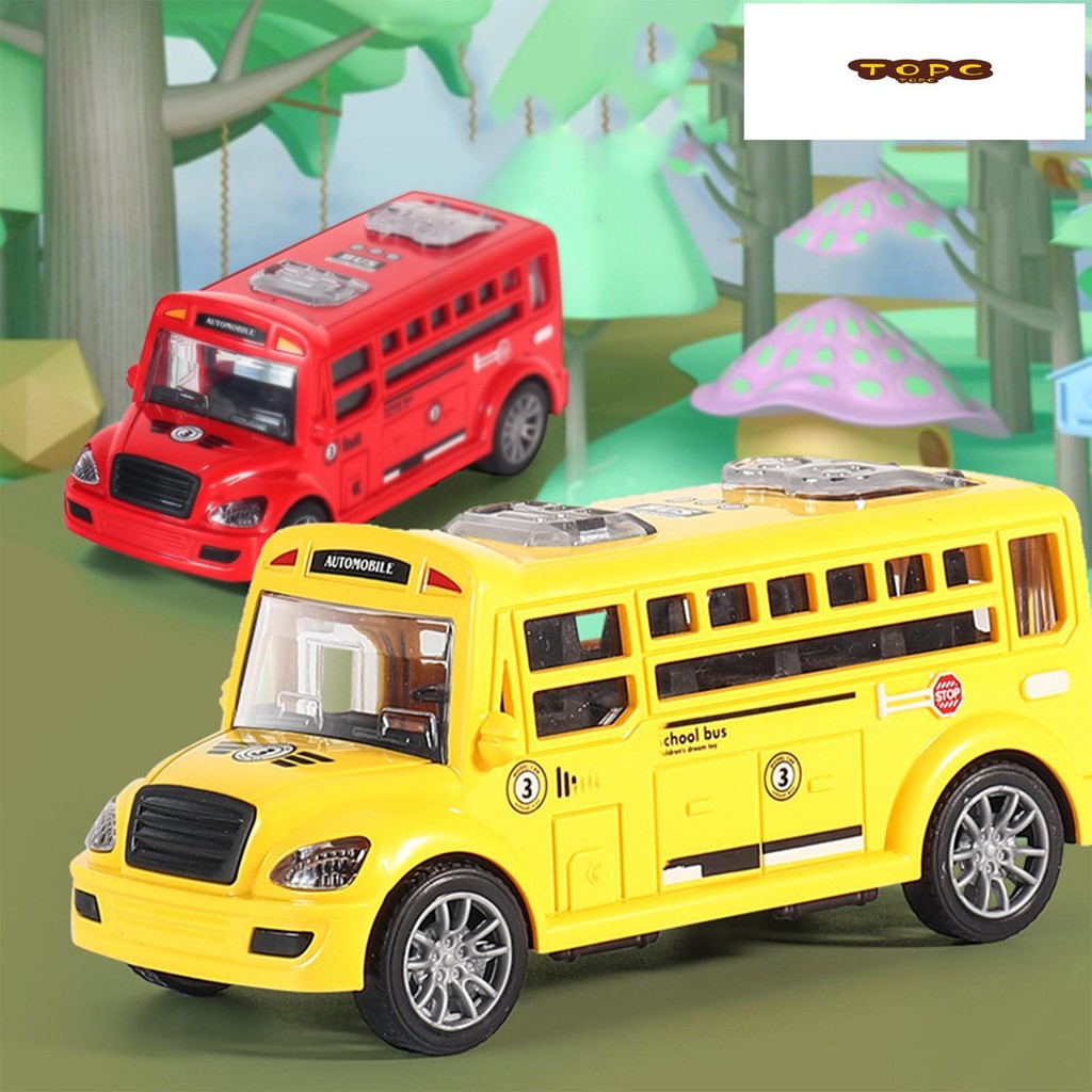 Kids Simulation School Bus Opening Doors Model Vehicle for Babies ...