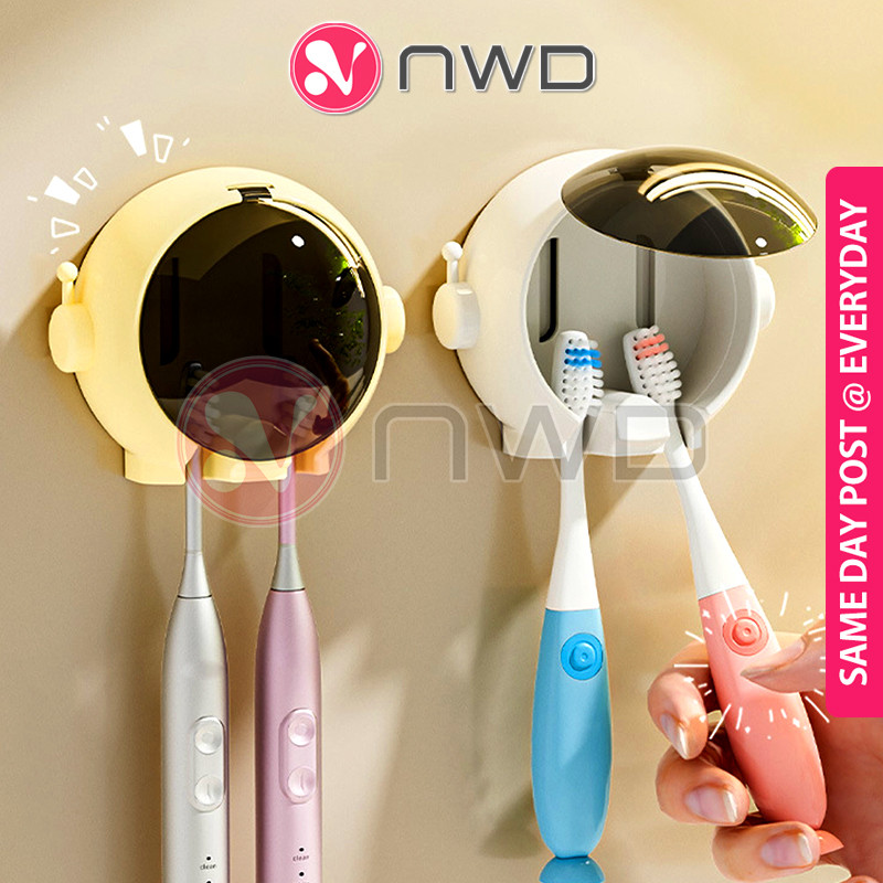 𝗔𝗡𝗚𝗞𝗔𝗦𝗔 𝗞𝗘𝗠𝗔𝗦 》Cute Astronaut Toothbrush Holder Wall Mounted Rack ...