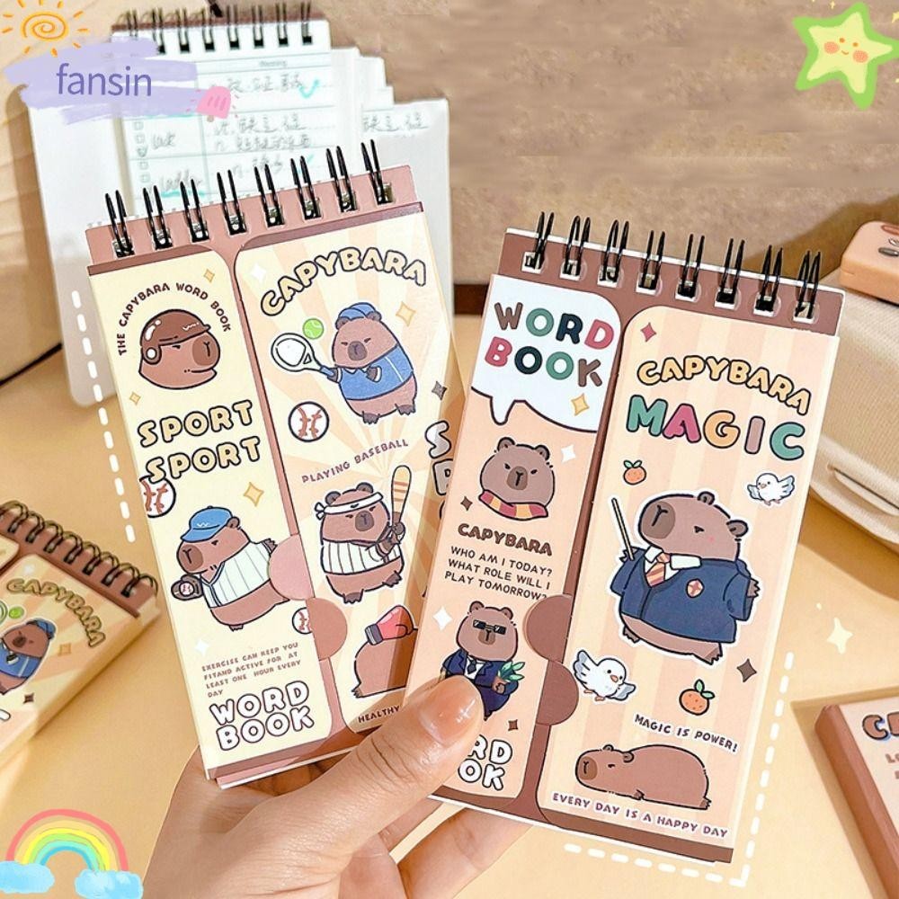 FANSIN Diary Notepad, Mini Kawaii Capybara Planner Notebook, Portable ...