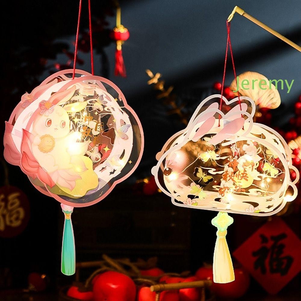 JEREMY1 Rabbit Lantern, with LED Light Glowing Mid-Autumn Festival ...