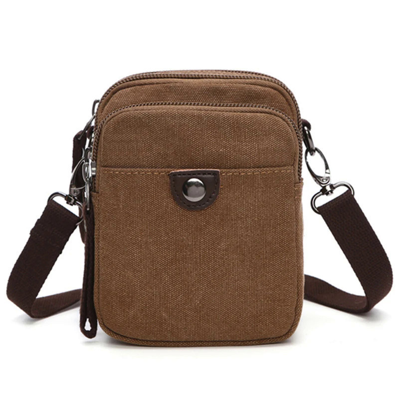 brand designer canvas bag mini Messenger bag shoulder bag for men high  quality casual waist bag Bolso Small square bag