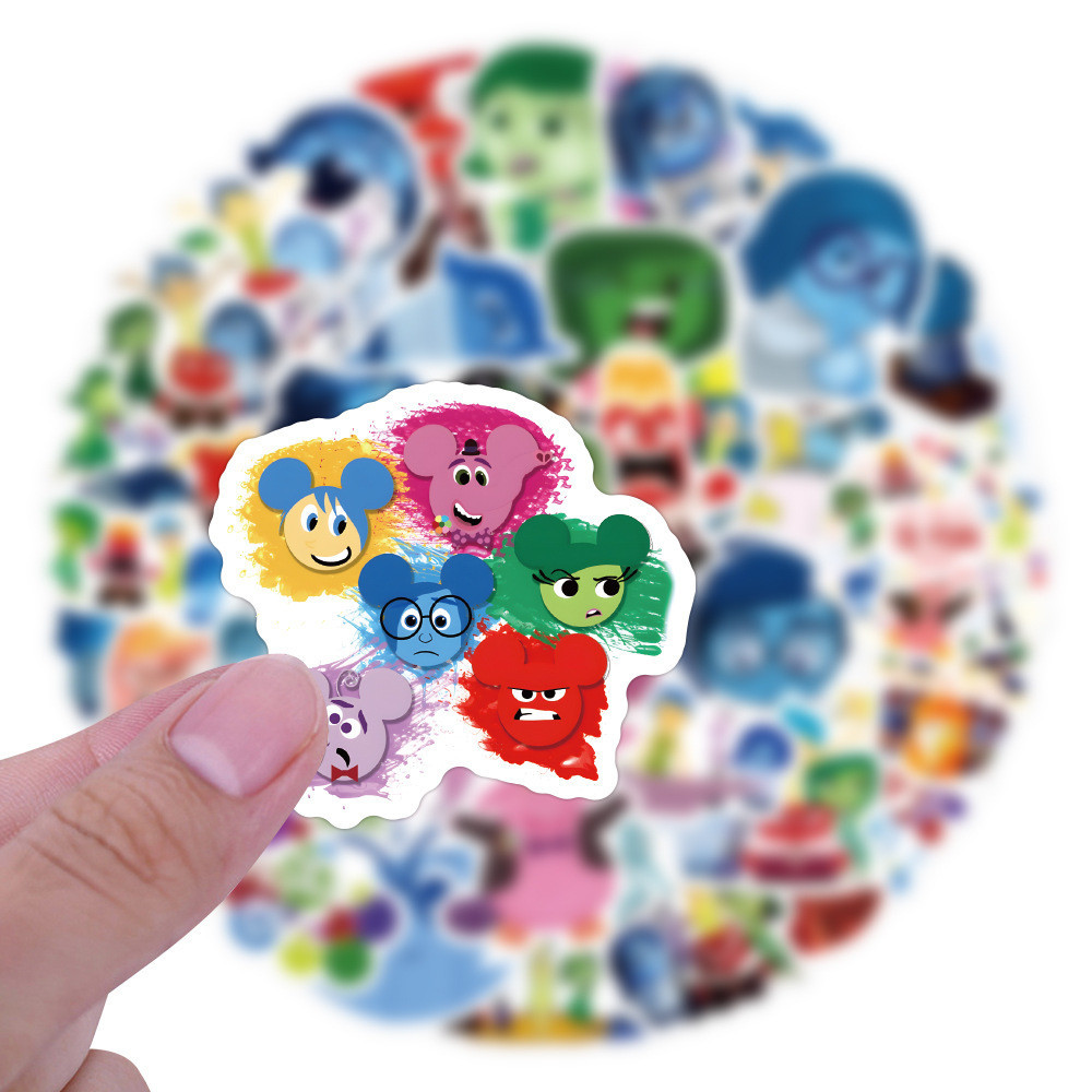 Toy Sticker Inside Out 2 Figure Disgust Fear Joy Sadness Anger Inside ...
