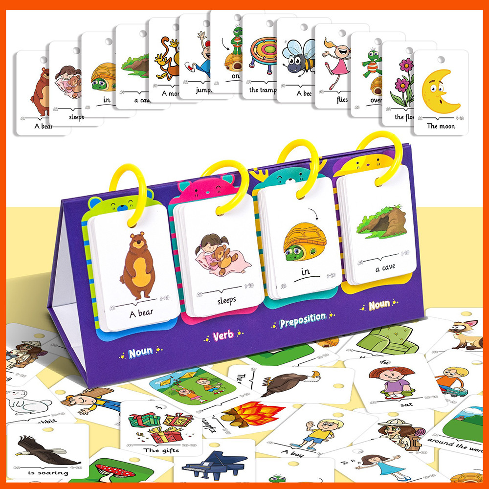 80Pcs Word Make Sentence Flash Cards for Kids,Basic Sentence Education ...