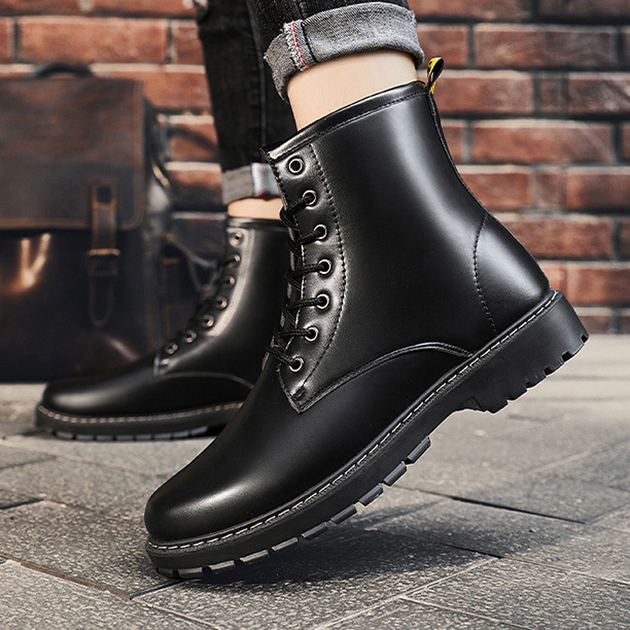 Summer Thick Bottom Boots Male High Top NewcosHeightened Shoes Men s All Match Waterproof Breathable Boots KNHE Shopee Malaysia