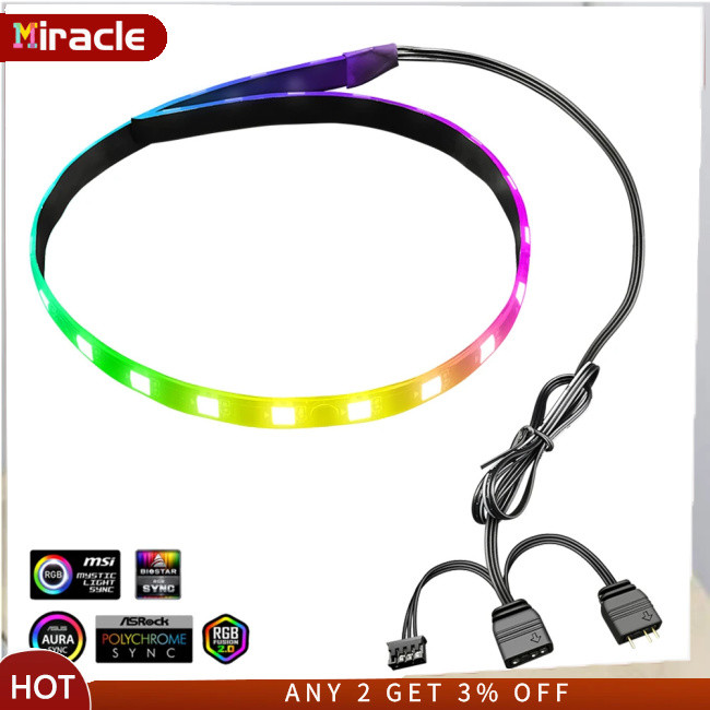 Glory COOLMOON LED RGB Light Strip 5V ARGB Motherboard Synchronization ...