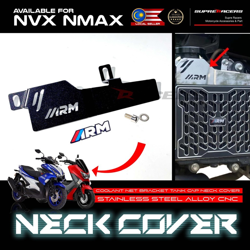 Radiator Neck Cover ARM NVX NMAX Aerox New Coolant Net Bracket Tank Cap ...
