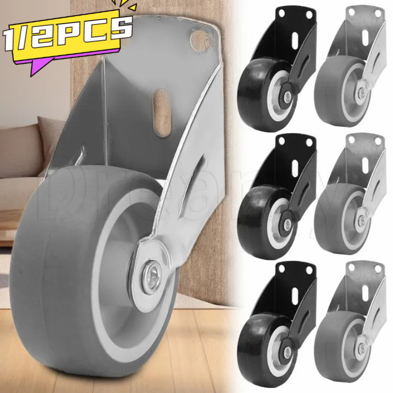 2Pcs Door Bottom Support Wheels - Furniture Silent Movable Castors ...