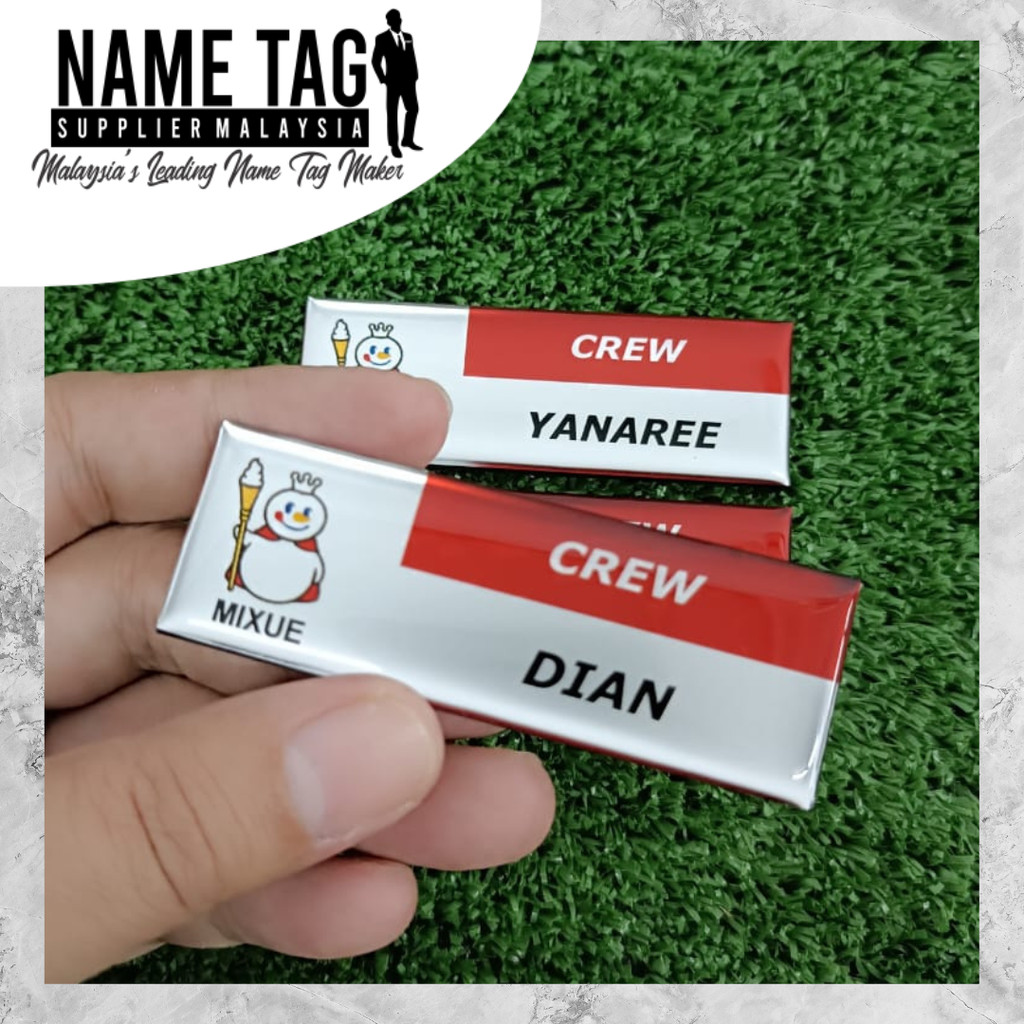 Customized MIXUE Name Tag with Magnet/Pin Fast Production | Chat with ...