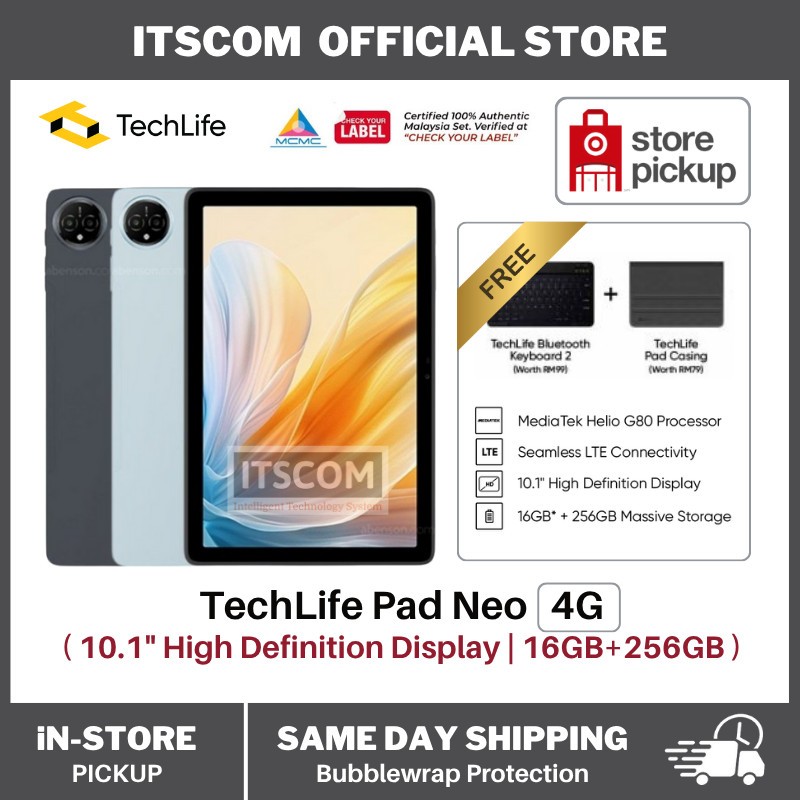 Techlife Pad Neo 16( 8 + 8 )GB RAM + 256GB ROM Seamless LTE ...