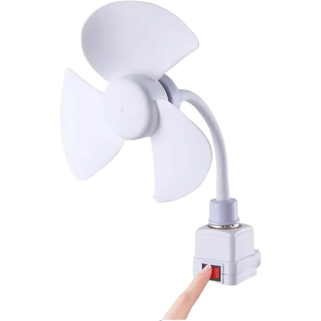 E27 Socket Fan Kit with Plug Adapter – Mini Quiet Electric Fan with ...
