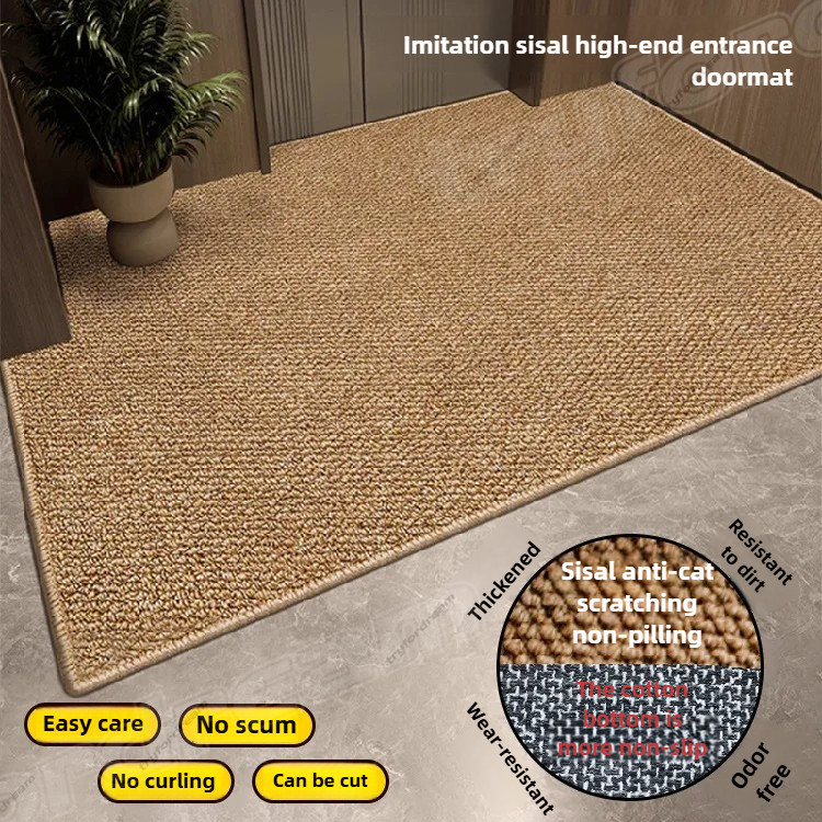 Anti-Slip Faux Sisal Rug Woven Runner Rugs Soft Floor Mats for Kitchen ...
