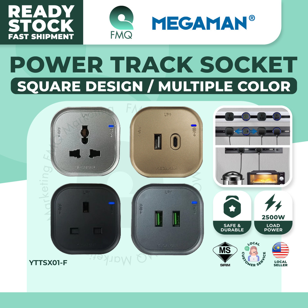 Megaman Multi-Socket Modul - YTTSX01-F SIRIM Palam Berbilang USB/Type-C ...