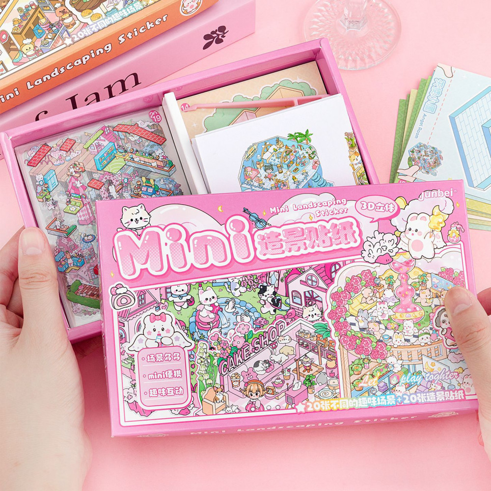 ENWEI 40 Pcs [Mini Box Set Miniature Scene Series] 3D Landscape ...
