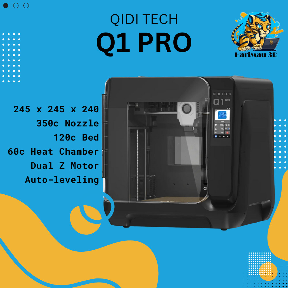 QIDI TECH Q1 Pro 3D Printer ( 245*245*240 / 350c Nozzle / 60c Heating ...