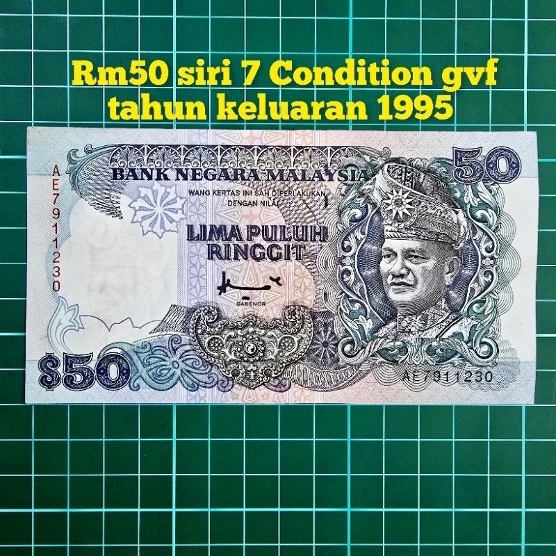 (A123) rm50 siri 7 duit kertas lama duit syiling lama barang antik ...