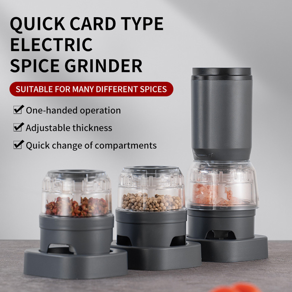 Portable Electric Salt&Pepper Grinder Set USB Rechargeable Pepper Mill ...