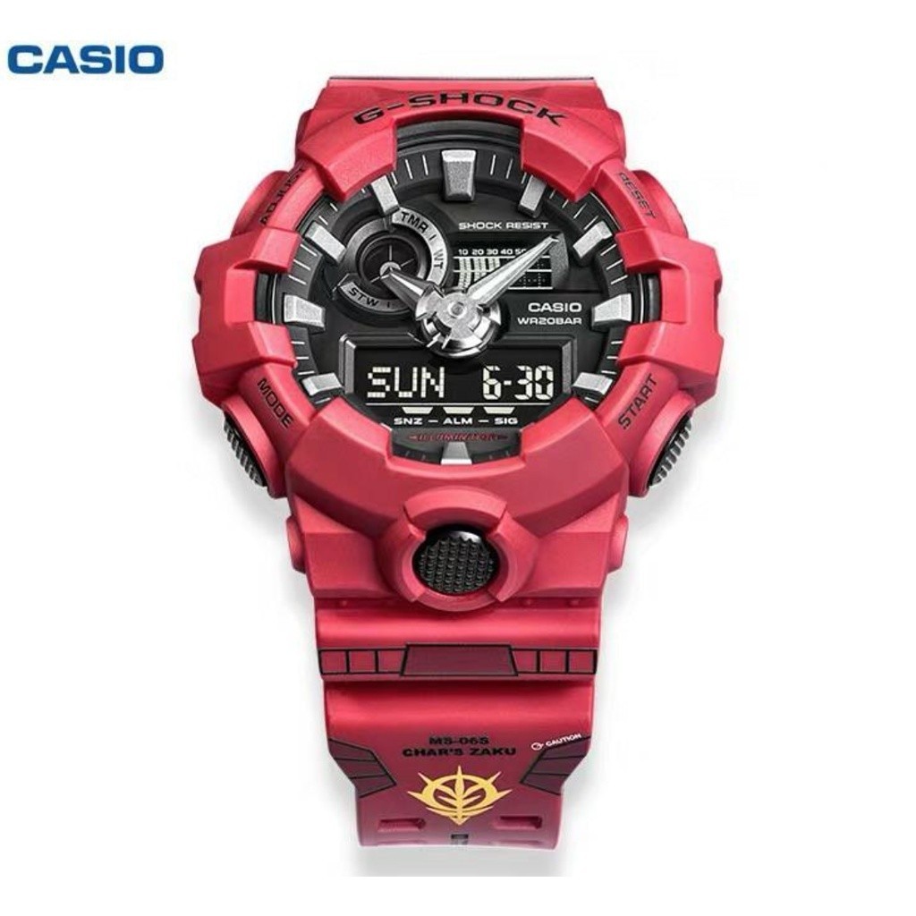 G-SHOCK GA-700 Gundam Red Zuca Autolight Red men watch digital GA700 ...