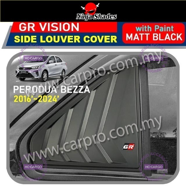 Perodua Bezza 2016 - 2024 B300 GR Rear Side Louver Car Window Triangle ...