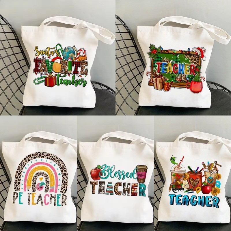 Teachers' Day Canvas Tote Bag for Teachers' Day Women Reusable ...