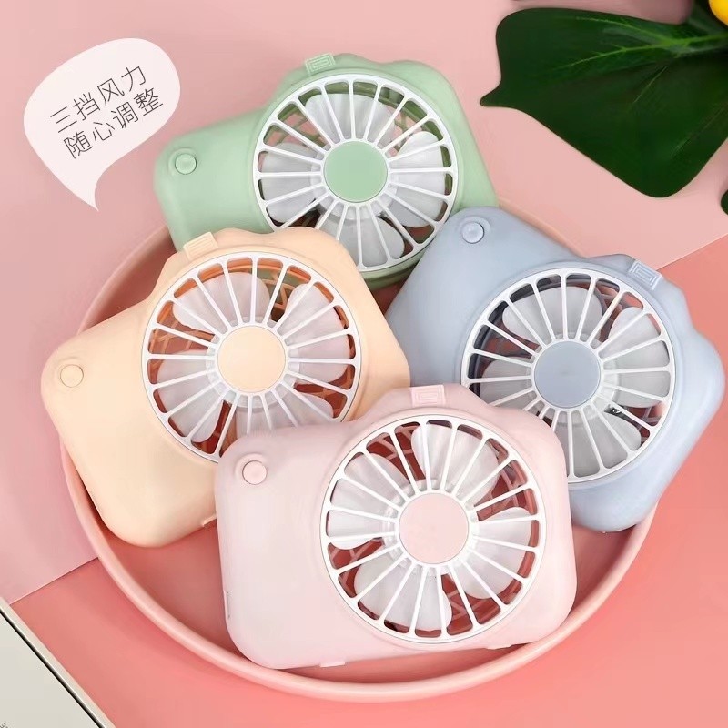 Portable Mini Fan with USB Charge Battery (Random Color) easy to carry ...