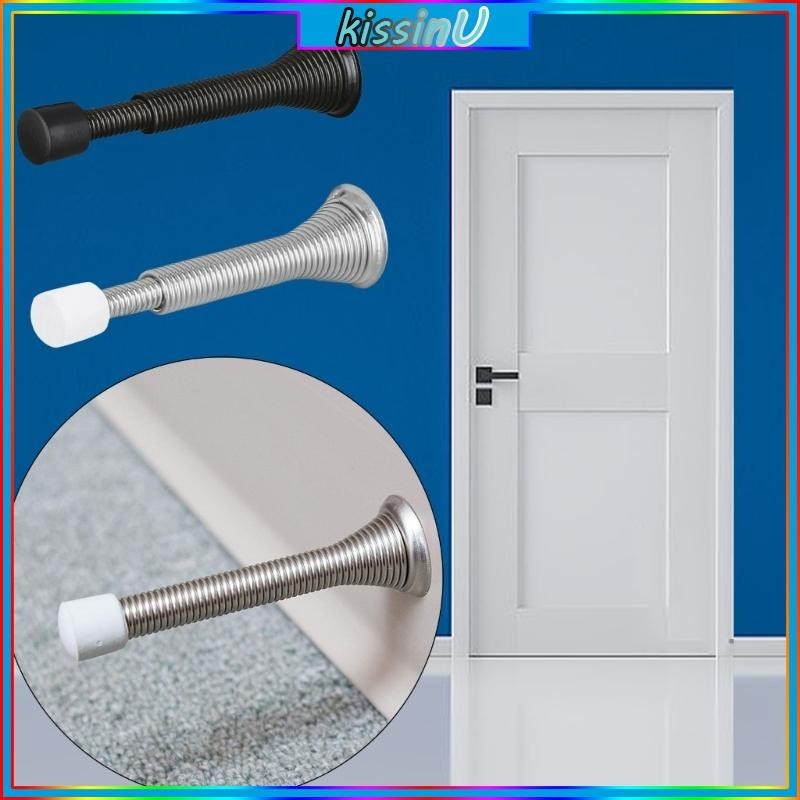 kiss Adjustable Length Spring Door Stops Wall Protections with Rubber ...