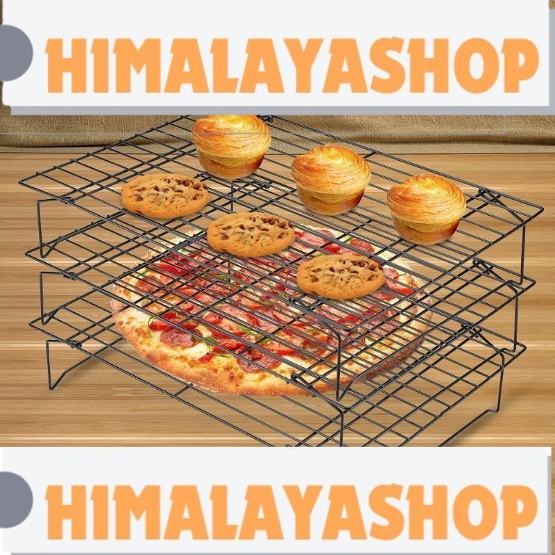 M1109 1set with three-layer foldable cookie rack cake cooling rack ...