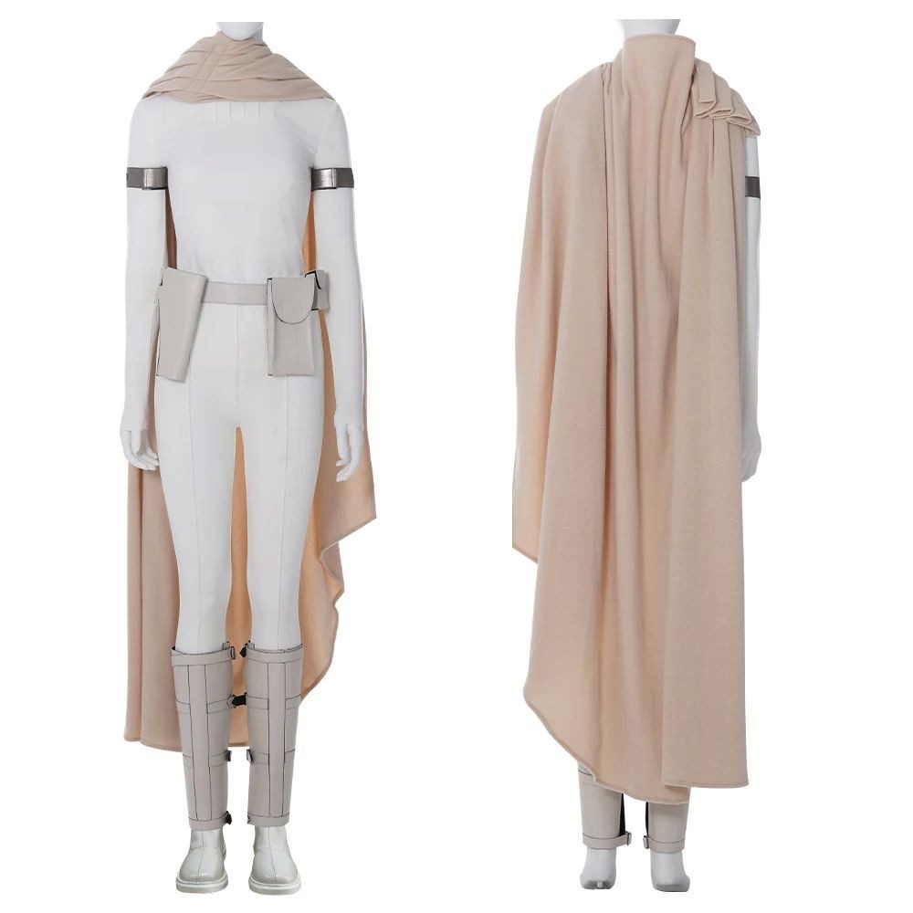 Padme Amidala Women White Cloak Carnival Halloween Cosplay Costume