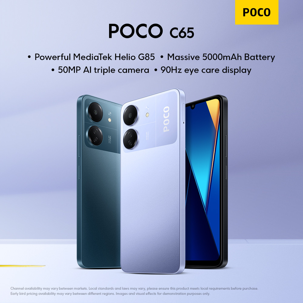 POCO C65 Smartphone | 6+128GB/8+256GB, powerful MediaTek G85, 50MP AI ...