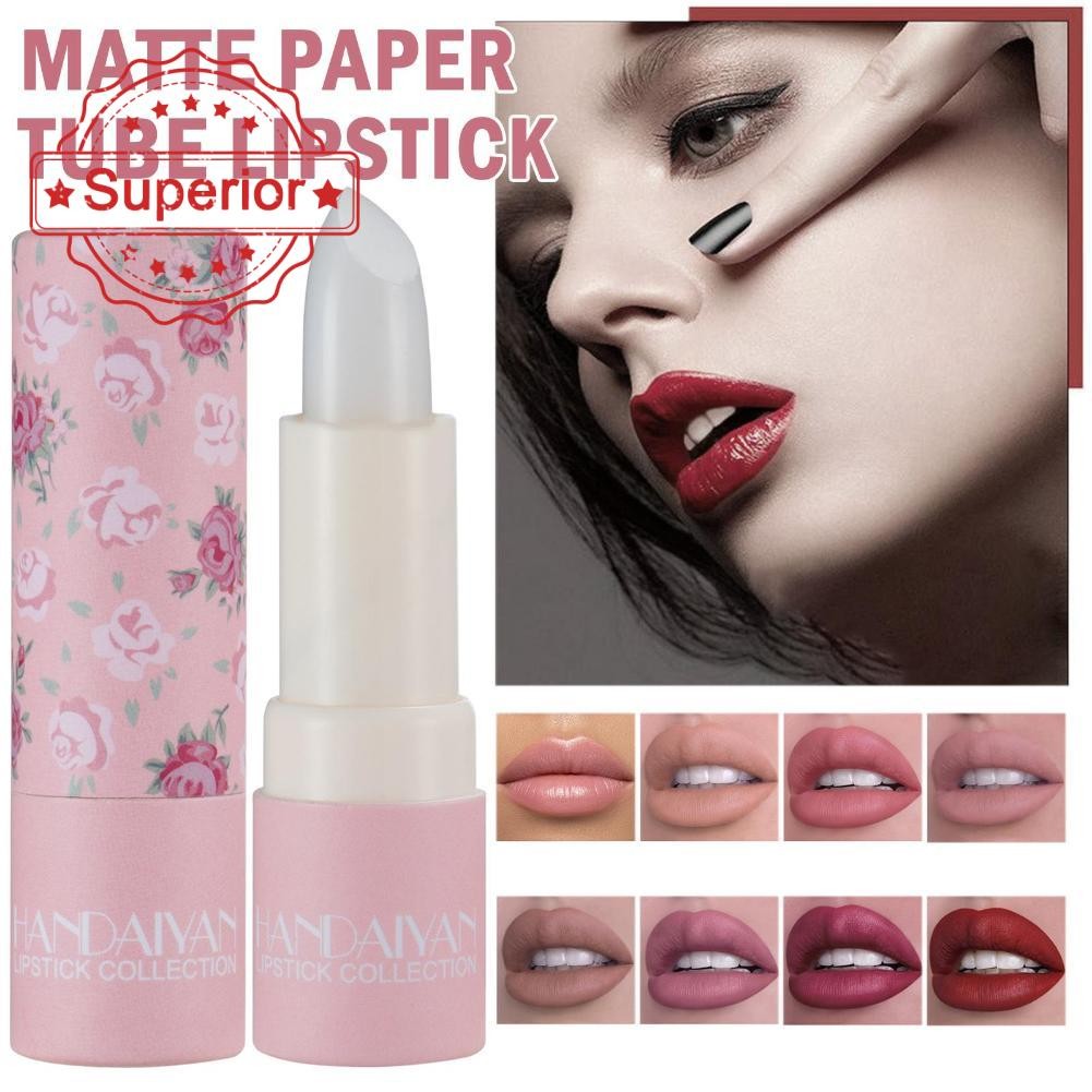 Handaiyan Velvet Mist Bare Color Lipstick Matte Paper Lipstick Tube ...