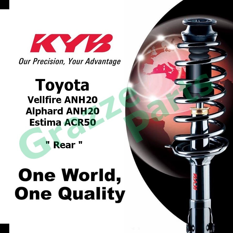(2 pcs) Kayaba Shock Absorber (Gas) Rear for Toyota Alphard Vellfire ...
