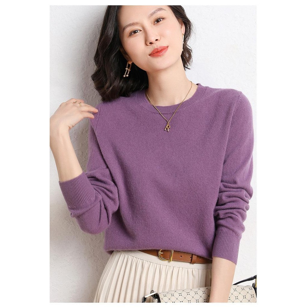 [Clearing Stock] Australia Merino Fleece Sweater Women Round Neck Inner ...