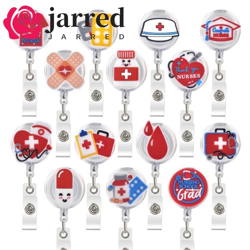 JARRED Nurse Badge Reel, ID Card Holder Name Tag Retractable Badge ...