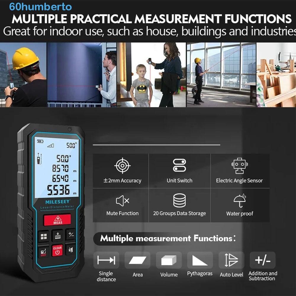 HUMBERTO Laser Rangefinder, with Electronic Angle 40M 60M 80M 100M