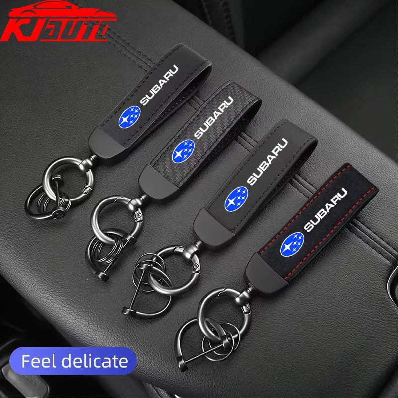 Custodia Portachiavi In Pelle Per Subaru - Adatta Per Forester, Impreza, WRX, XV, BRZ - Colore Blu