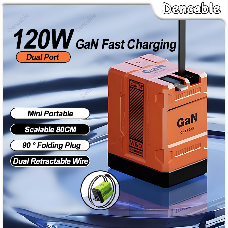 Mech-Style 120W GaN Fast Charging Adapter With Type-C+ios 80CM ...