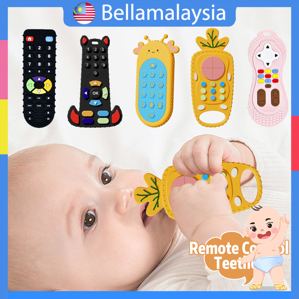 Bella Baby Teether Toy TV Remote Control Shape Bite Soothing Toys Silicon  Non-toxic Chewing Toy BPA Free