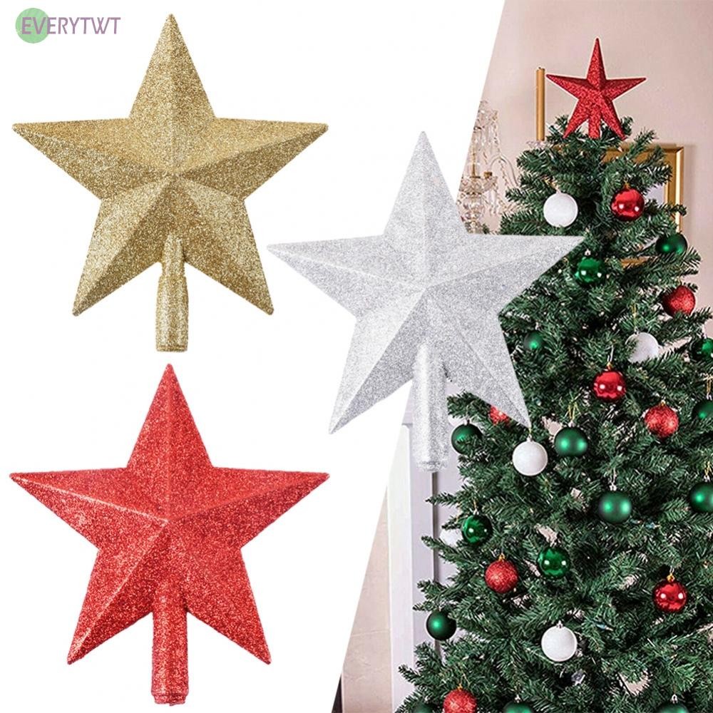 Christmas Tree Topper with Shiny Gold Star Design 25CM for Seasonal ...