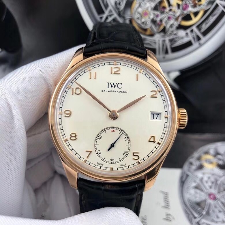 Iwc IWC Portugal Series 18K Rose Gold Manual Mechanical Belt Men s Watch IW510204