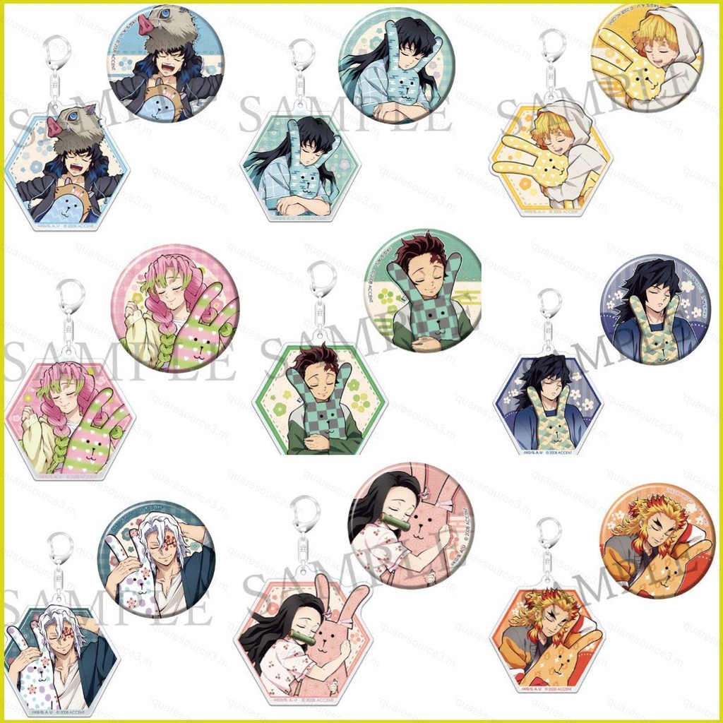 SQ3 Blue Lock Keychain Badge Anime Keyring Pins Bag Pendant Cute Nezuko ...