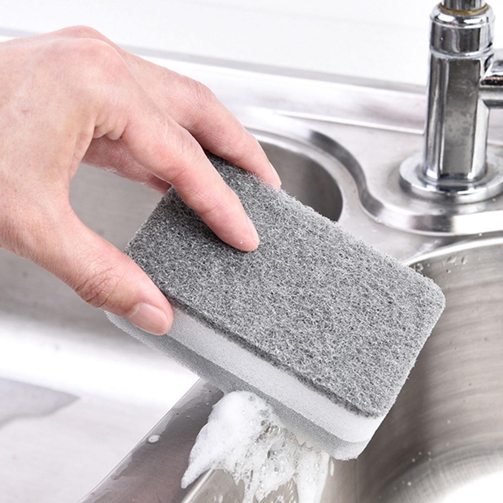 Cleaning Sponge Block Scouring Pad Dishwashing Cloth Sponge Double ...