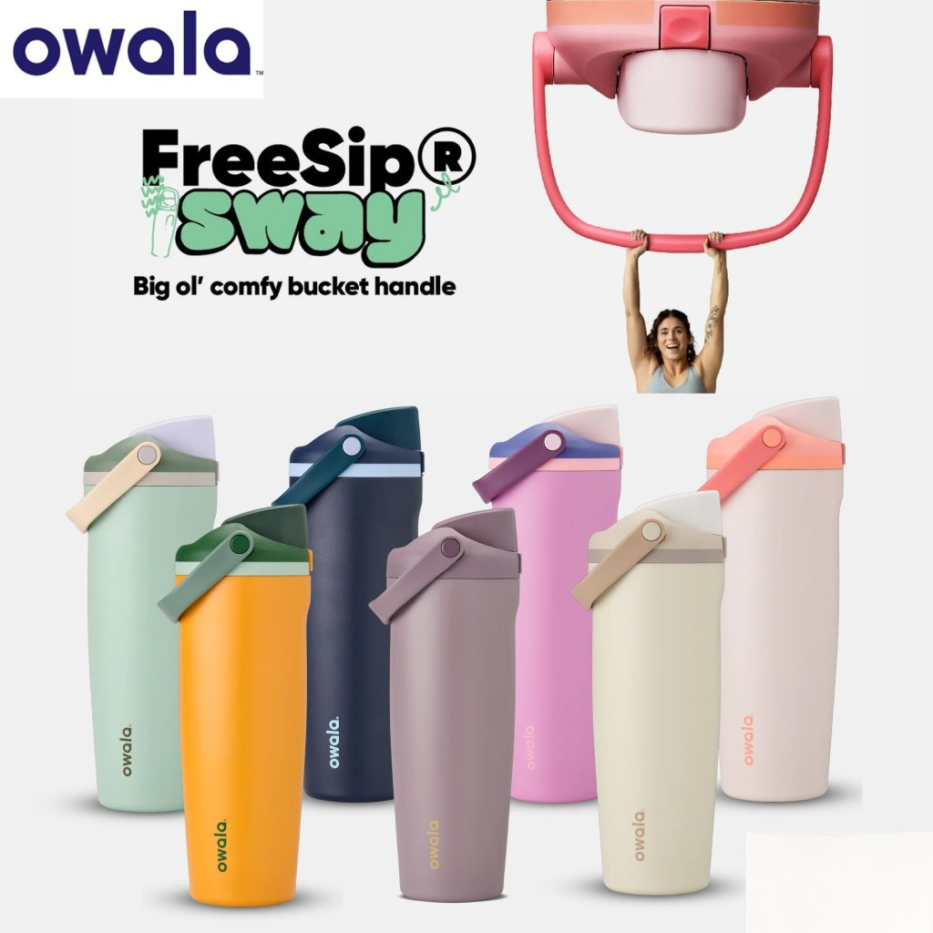 6 Cannucce Ricambio Per Borraccia Owala FreeSip 30oz – Con Spazzola, In Plastica, Bianche